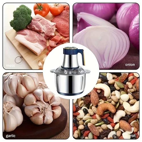 2L3L5LElectric Meat Grinder 304 Stainless Steel Multifunctional Vegetable Slicer Chopper Mincer Baby Food Processor 220V EU Plug