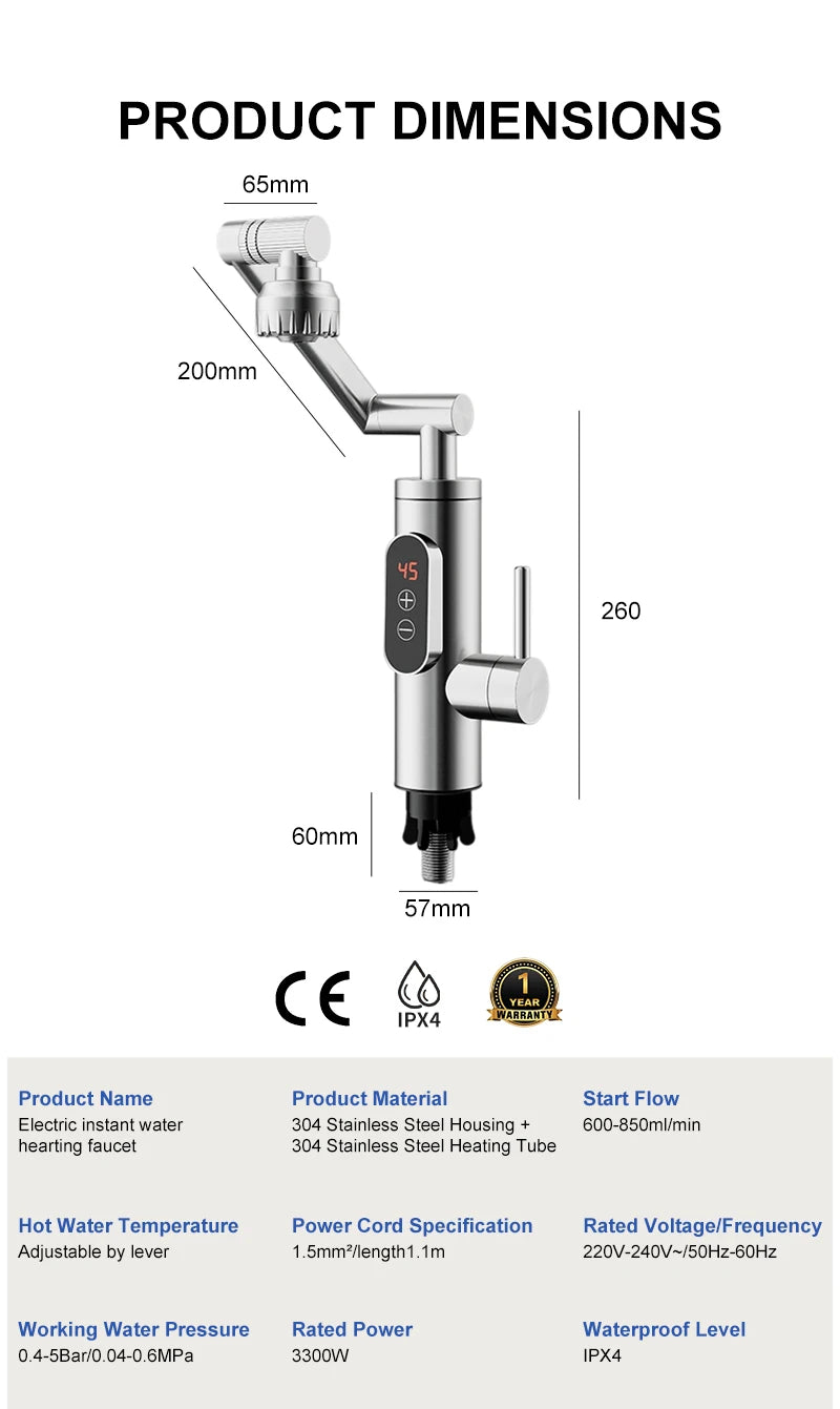 Instant Electric Tankless Water Heater