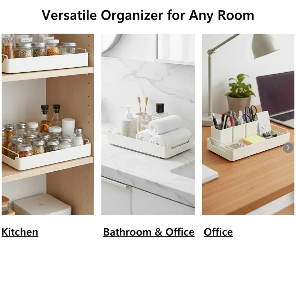 Kitchen Under Sink Pull Out Organizer, Sliding Pantry Cabinet Storage Tray, Space Saving Shelf Organizer