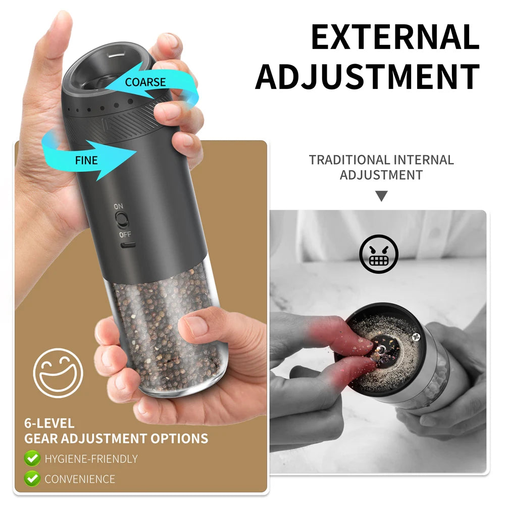 Electric Salt And Pepper Grinder with LED Light