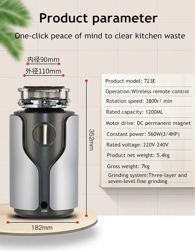 Super Quiet Kitchen Sink Garbage