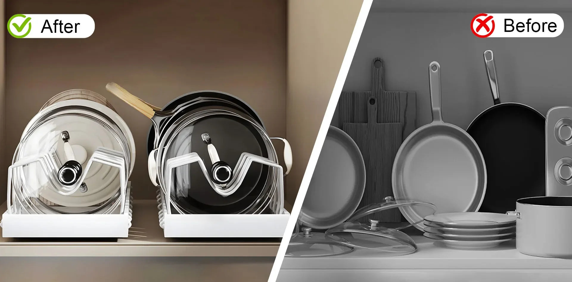 Kitchen Multifunctional Organizer Pull Out for Pots/Pans Sliding Lid Holder Spice Rack & Dish Drying Racks Drawer Organizer