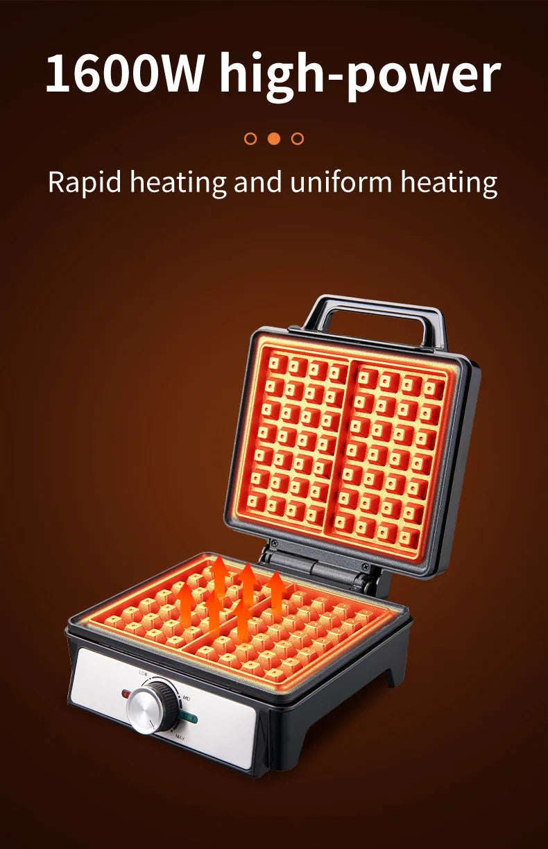 Waffles Maker 2 Slices Adjustable