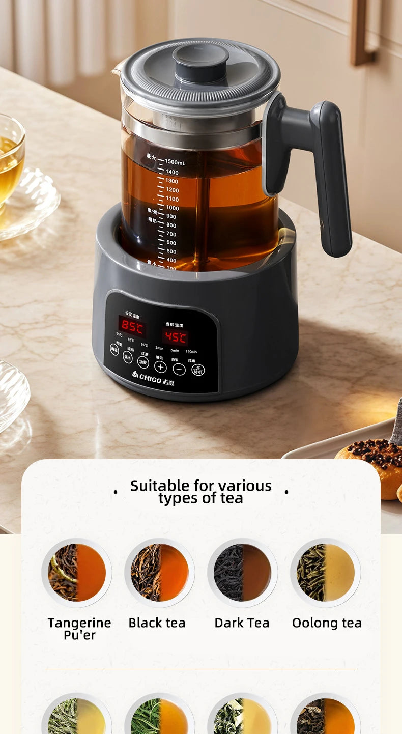1500ml Steam Spray Tea Kettle Baby Constant Temperature Milk Regulator Multifunctional Electric Kettle 72h Thermostatic Kettle