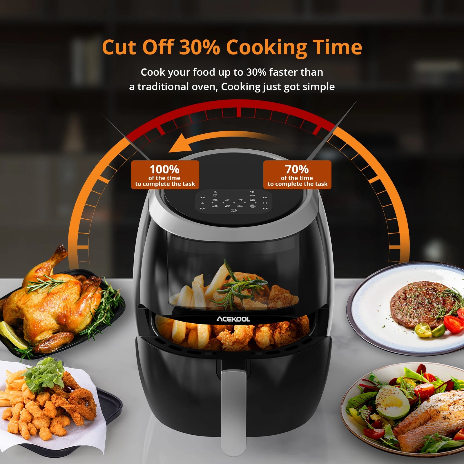 Cooker with Digital Display 8 Cooking