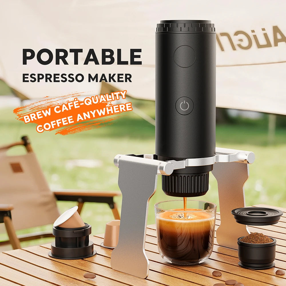 RECAFIM Wireless Electric Portable Espresso Coffee Machine for Car Home Camping Coffee Maker Fit Nespresso Dolce Capsule Powder