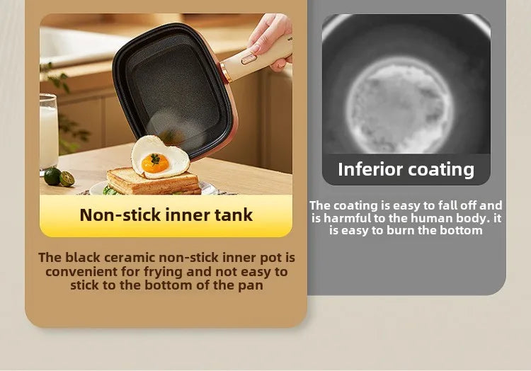 220V Non-stick Electric Steak Egg Frying Pan Home Appliance Multi Cooker for Breakfast
