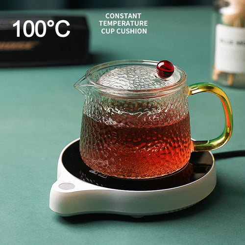 110V 220V Cup Heater Mug Warmer 100°C Hot Tea Makers 5 Gear Temperature Warmer Coaster Heater for Coffee Milk Tea Heating Pad