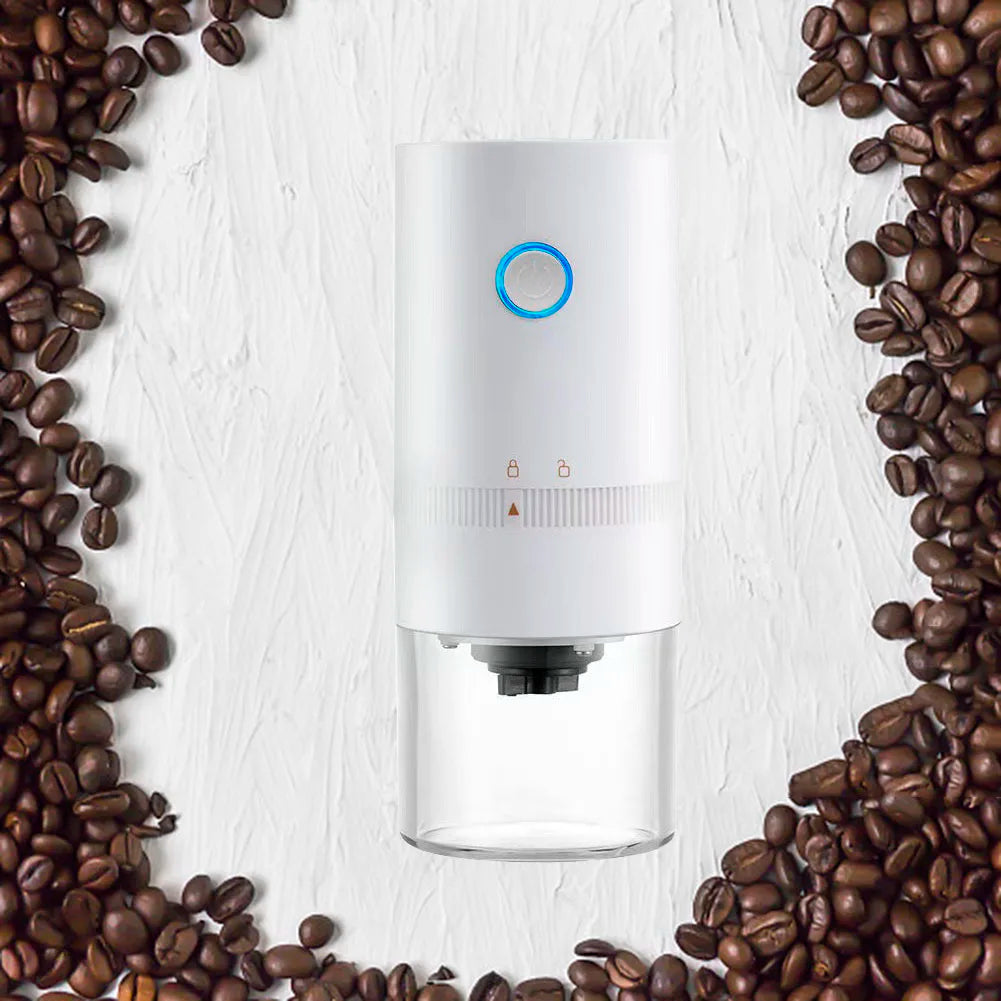 Electric Coffee Grinder Portable Espresso Machine with Brush USB Rechargeable Grinding Core Beans Mill for Cafe Home Travel