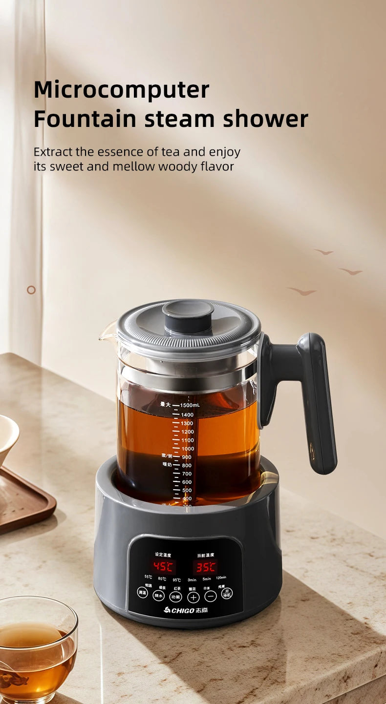 1500ml Steam Spray Tea Kettle Baby Constant Temperature Milk Regulator Multifunctional Electric Kettle 72h Thermostatic Kettle