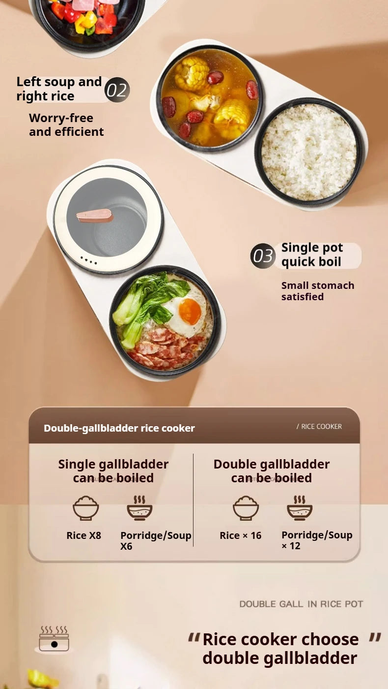 Double Gallbladder Electric Rice Cooker Multifunctional Fully Automatic Intelligent Hot Pot Steamer