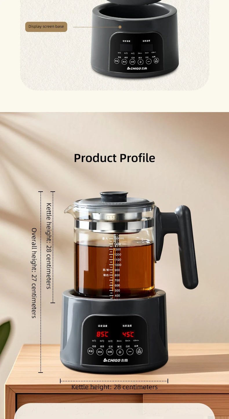 1500ml Steam Spray Tea Kettle Baby Constant Temperature Milk Regulator Multifunctional Electric Kettle 72h Thermostatic Kettle