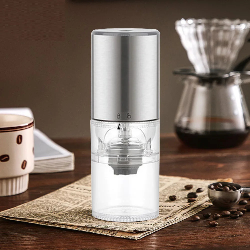Electric Coffee Grinder Portable Espresso Machine with Brush USB Rechargeable Grinding Core Beans Mill for Cafe Home Travel