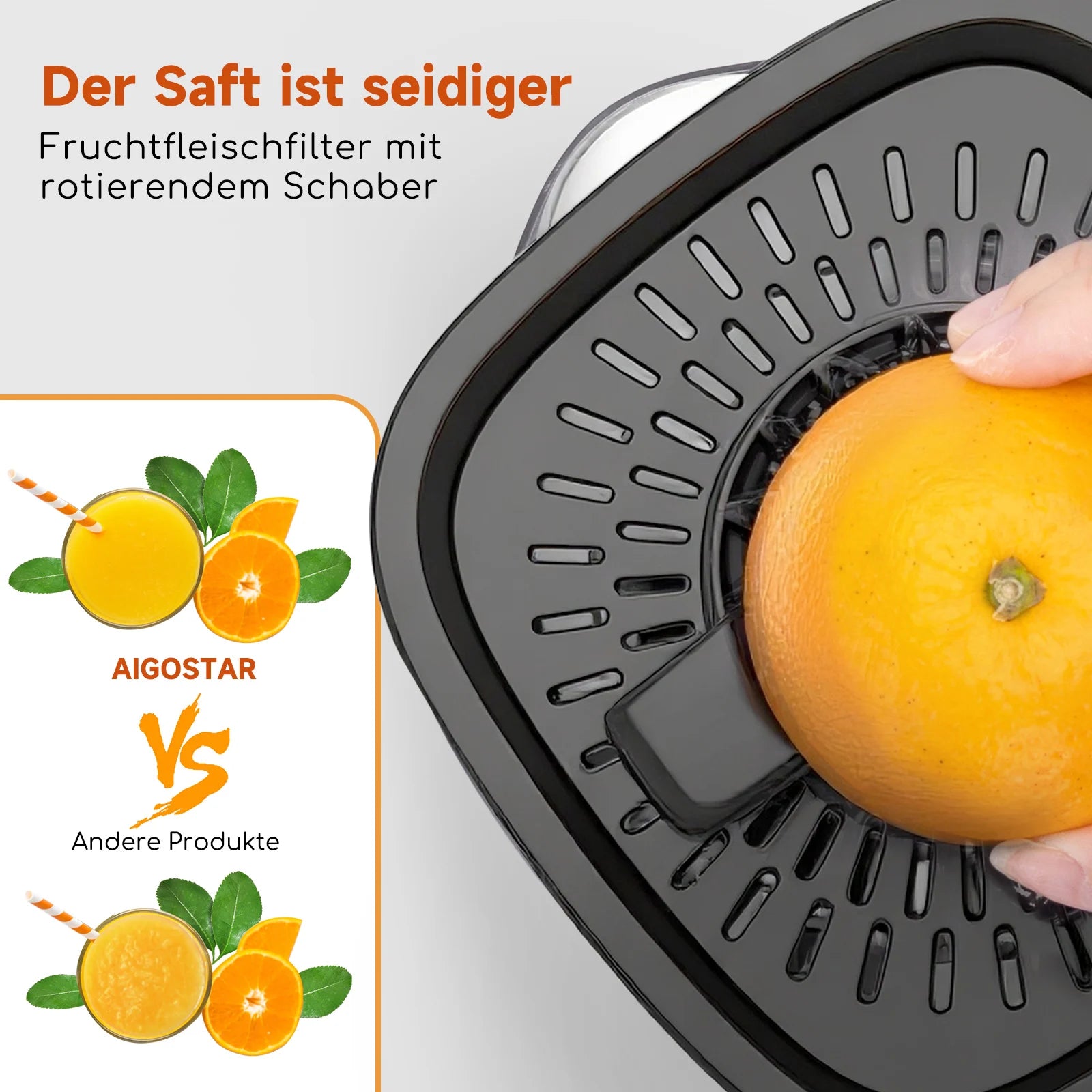 Aigostar Electric Citrus Juicer, 1.2L