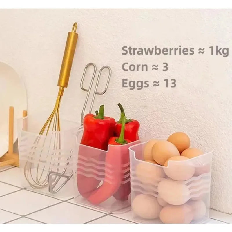 Kitchen Fridge Organiser Convenient sorting storage for vegetables, fruits and food storage boxes