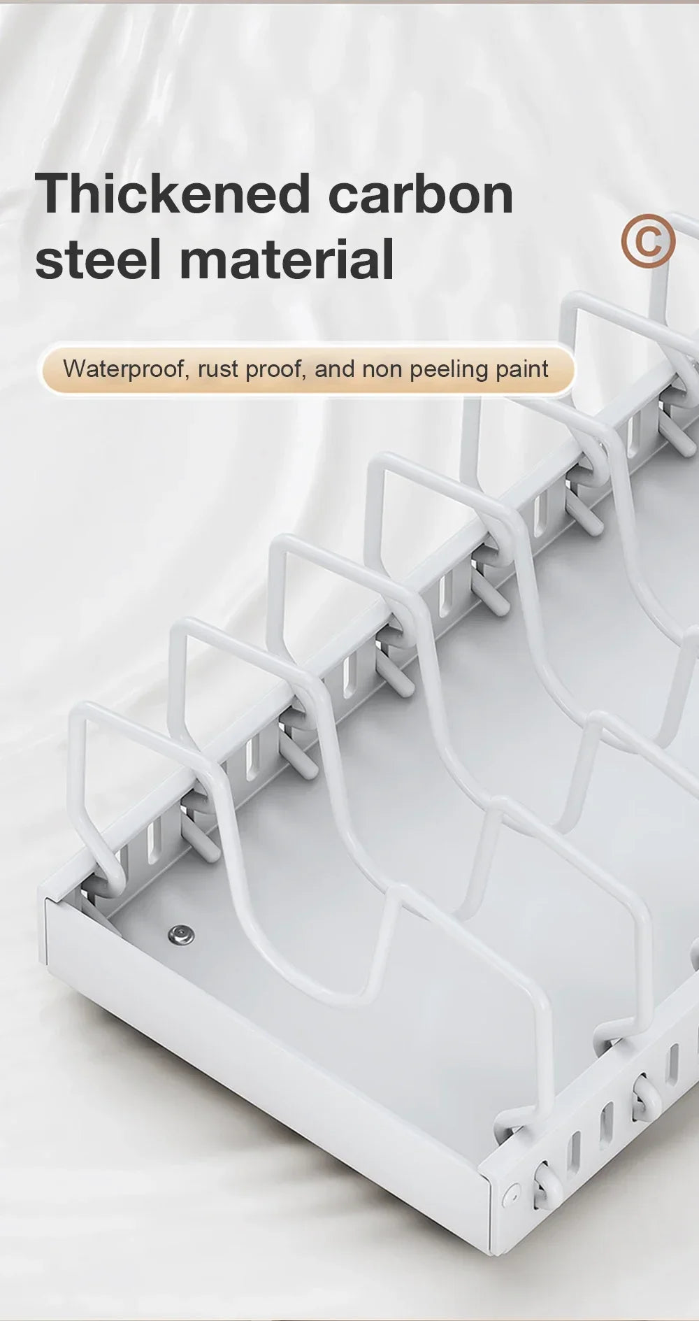 Kitchen Multifunctional Organizer Pull Out for Pots/Pans Sliding Lid Holder Spice Rack & Dish Drying Racks Drawer Organizer