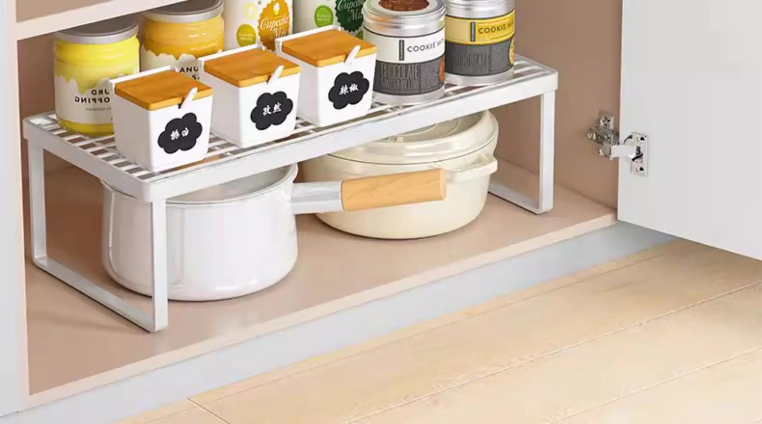 Kitchen Storage Rack Countertop Dish Pot Utensil Organizer Cabinet Inner Multi-layer Shelf Seasoning Tabletop Storage