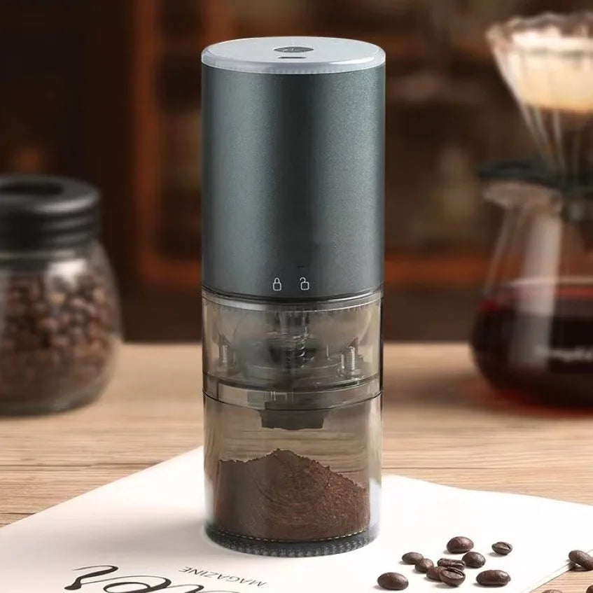 Electric Coffee Grinder Portable Espresso Machine with Brush USB Rechargeable Grinding Core Beans Mill for Cafe Home Travel