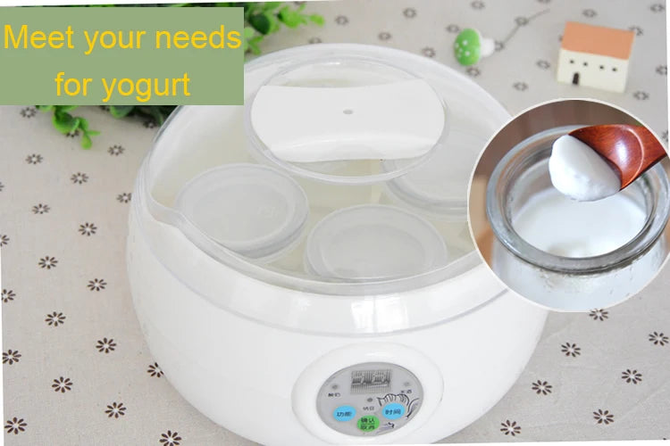 Automatic Electric Natto Maker Rice Wine Fermenting Machine Yogurt Leben Sour Cream Fermenter Yoghurt Stainless Steel Liner Cup