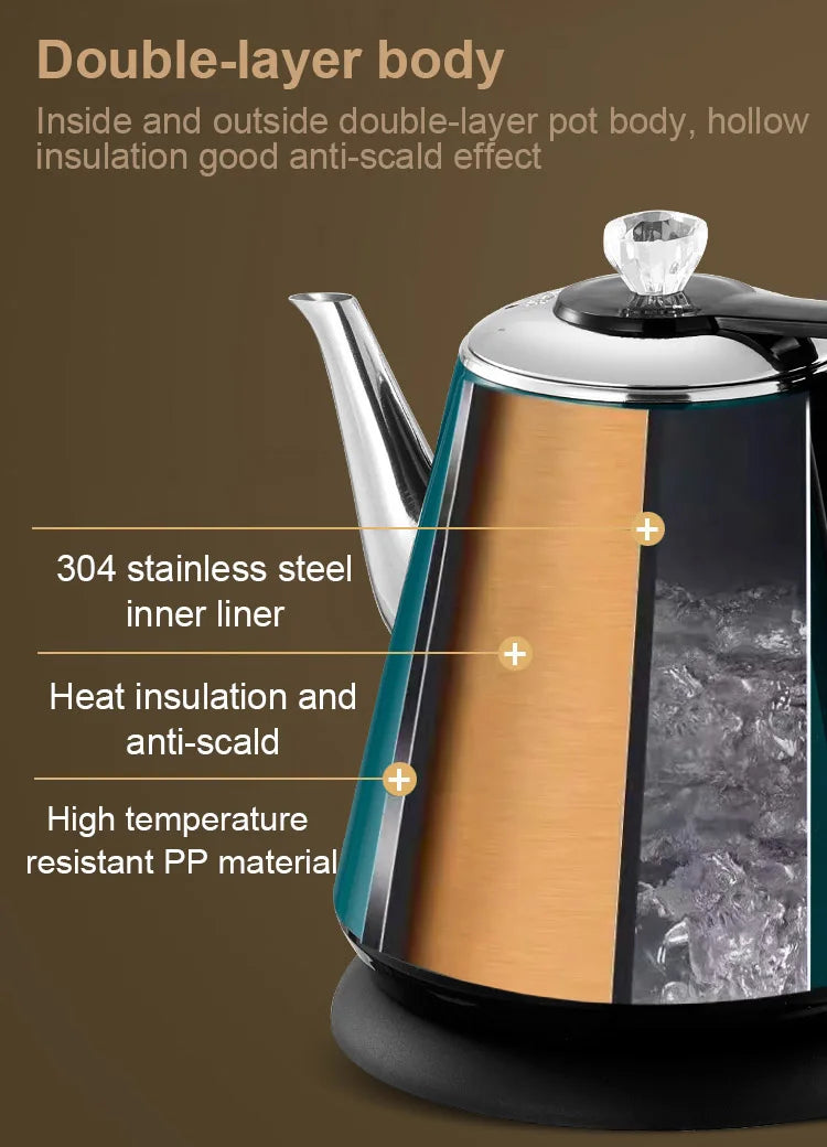 DMWD 1.2L Mini Electric kettle Portable water Heater Teapot Coffee warmer Anti-scald Stainless Steel kettle Automatic power off