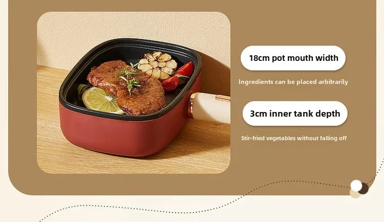 220V Non-stick Electric Steak Egg Frying Pan Home Appliance Multi Cooker for Breakfast