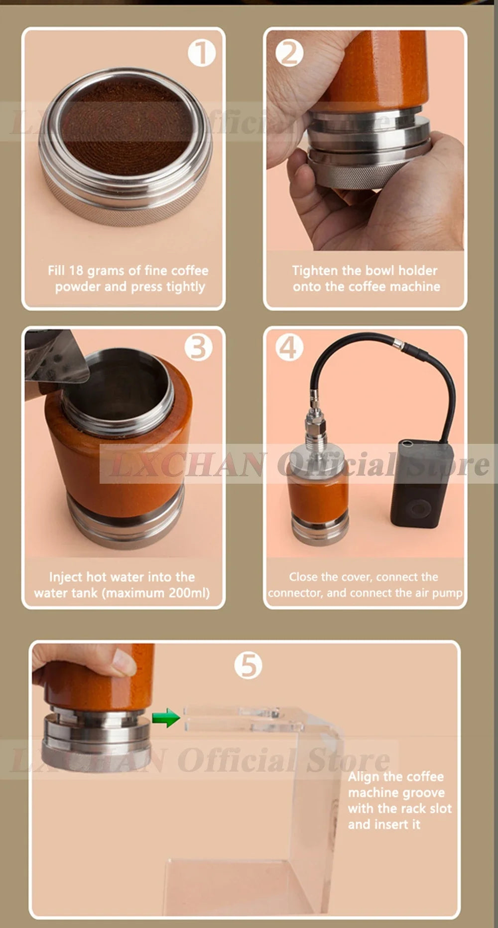 PEC 58MM Pneumatic Espresso Coffee Machine