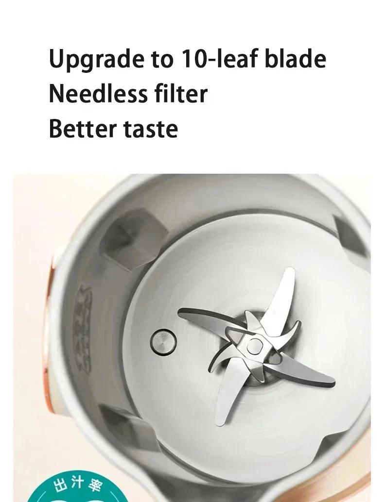220V 1500ml Soybean Milk Machine 10-leaf Blade Breakfast Machine Electric Juicer Blender Mixer Wall Breaking Machine