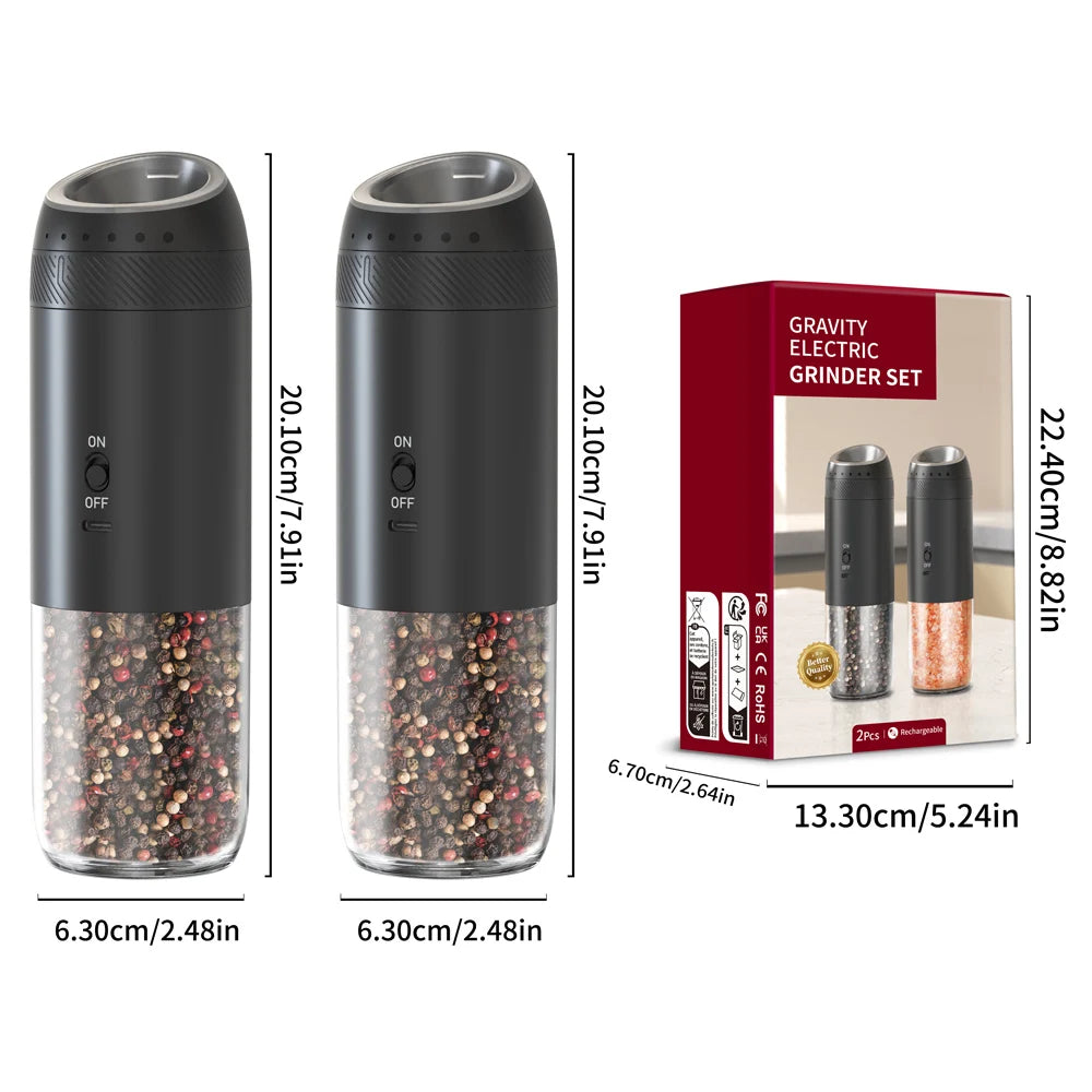 Electric Salt And Pepper Grinder with LED Light