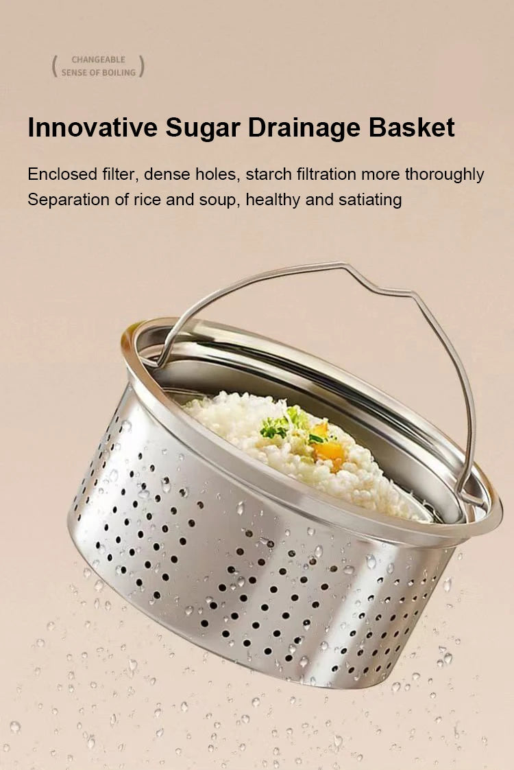Mini Low-Sugar Rice cooker Food steamer Hot pot Electric cooking pot Non-stick Skillet Multi cooker Low calorie diet cookeware