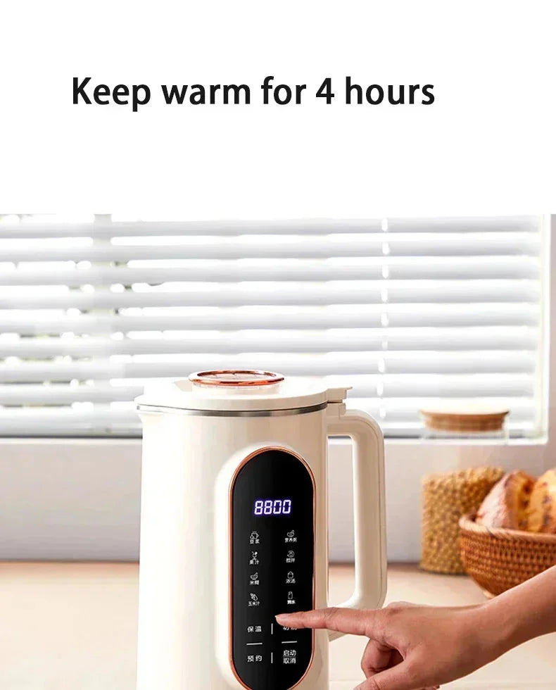 220V 1500ml Soybean Milk Machine 10-leaf Blade Breakfast Machine Electric Juicer Blender Mixer Wall Breaking Machine