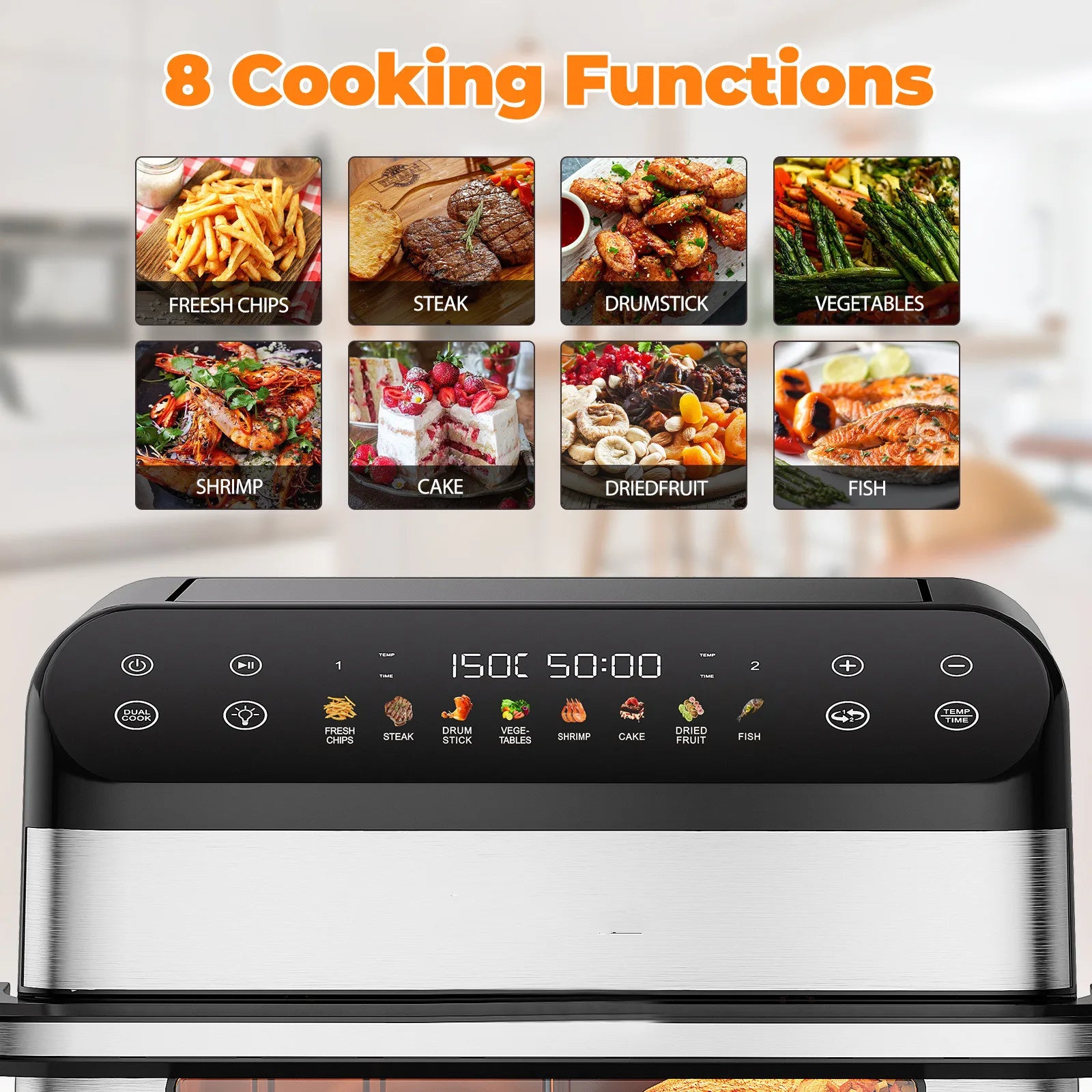 10L Dual-Basket Air Fryer Oven Combo