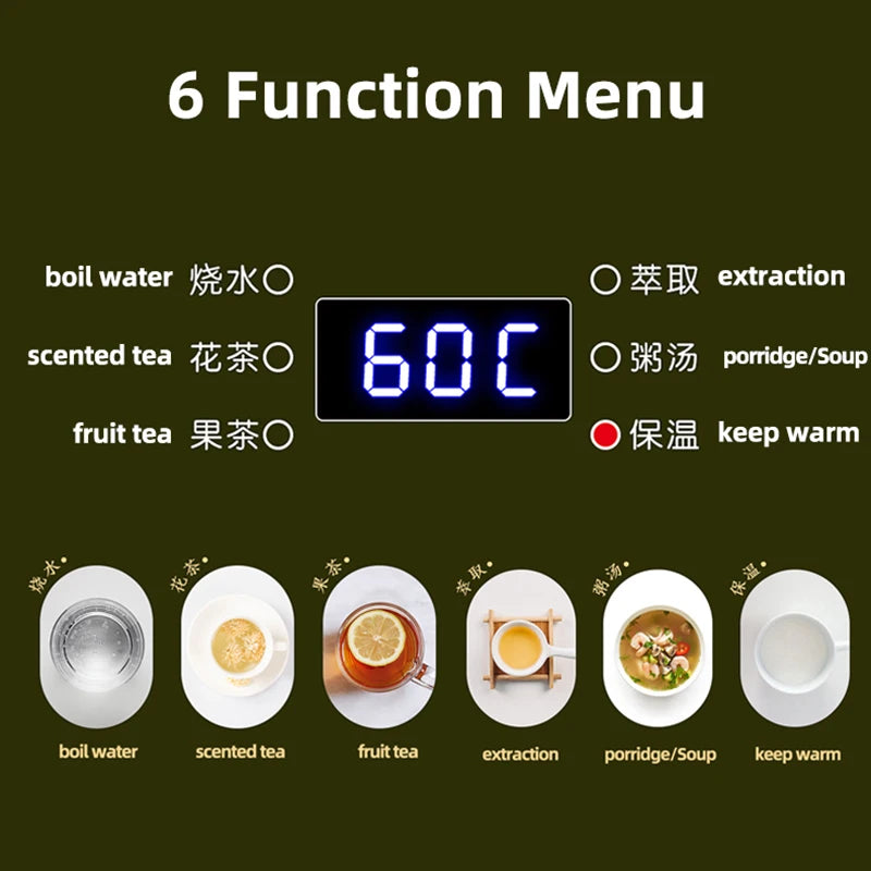 Electric Kettle Multifunction Glass Health
