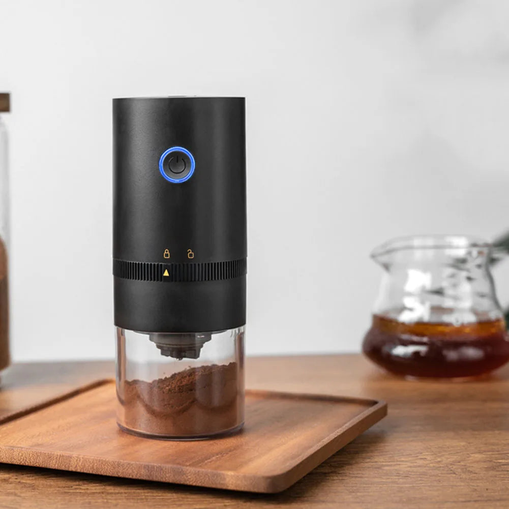 Electric Coffee Grinder Portable Espresso Machine with Brush USB Rechargeable Grinding Core Beans Mill for Cafe Home Travel