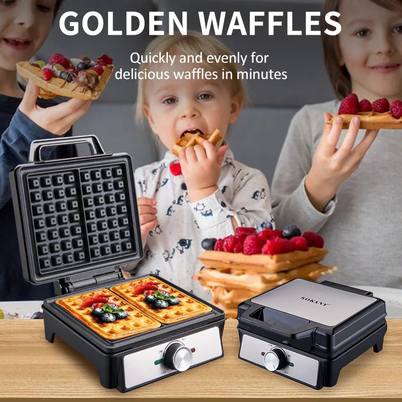 Waffles Maker 2 Slices Adjustable