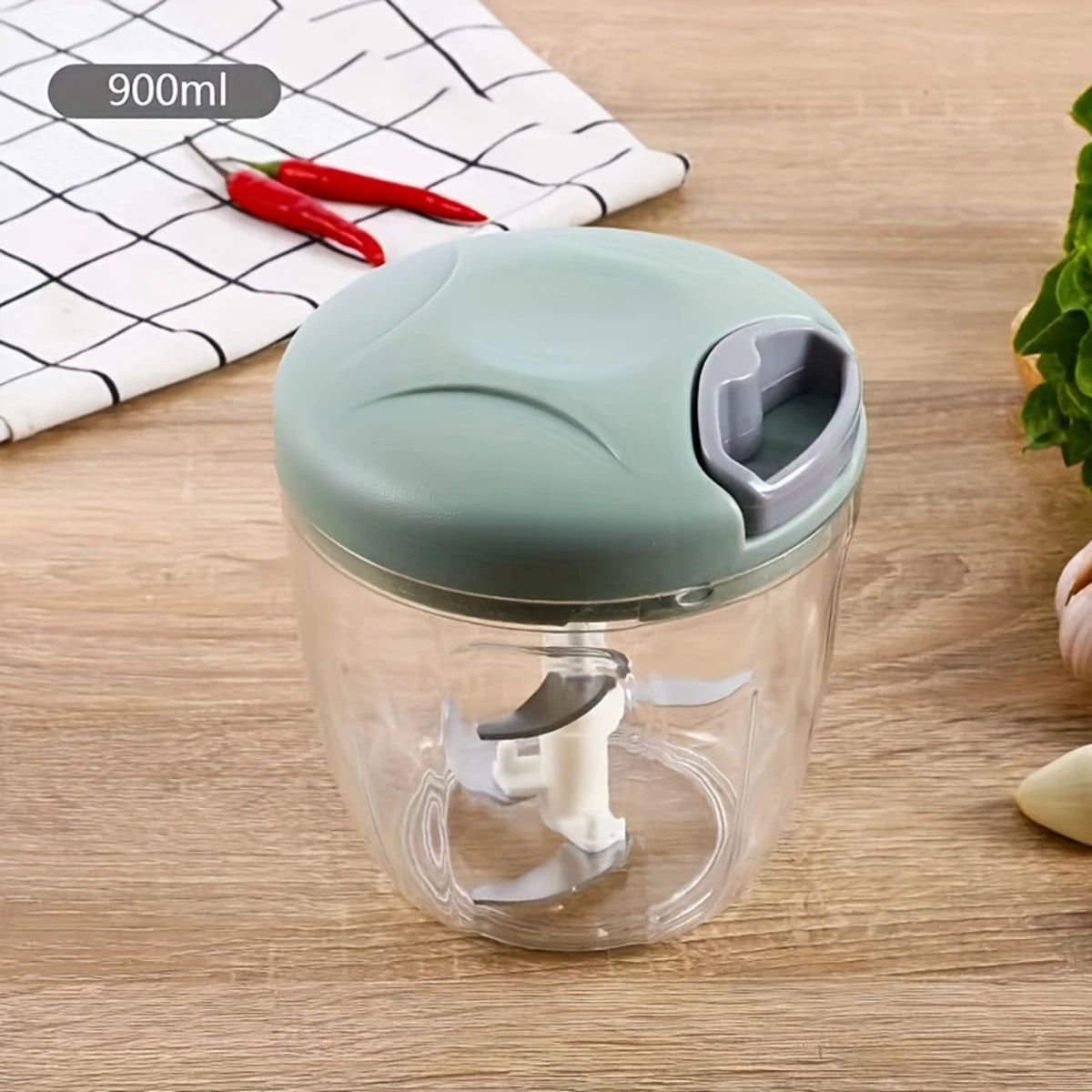 500/900ML Manual Meat Mincer Garlic Chopper Rotate Garlic Press Crusher Vegetable Onion Cutter Kitchen Cooking Accessories