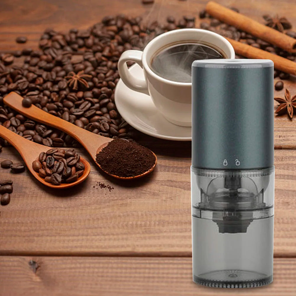 Electric Coffee Grinder Portable Espresso Machine with Brush USB Rechargeable Grinding Core Beans Mill for Cafe Home Travel