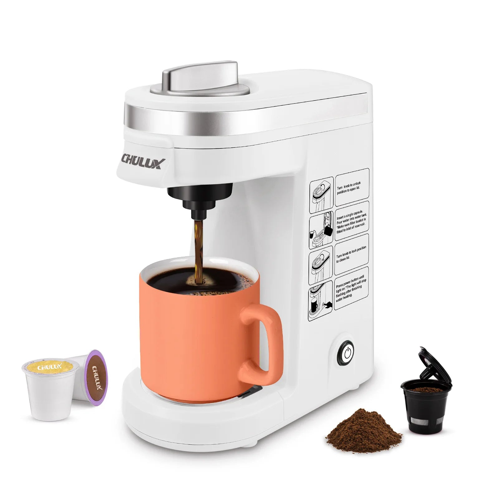110V/220V K-Cup Capsule Coffee Maker American Style Small Capsule Coffee Machine Home Coffee Powder Brewing Machine