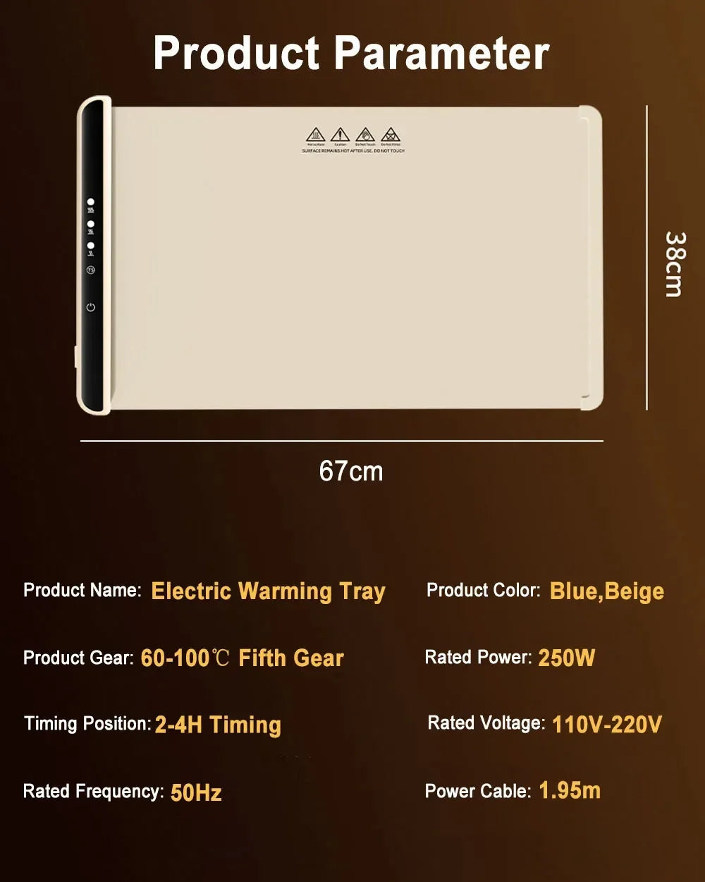 Electric Warming Tray Food Warming Mat Electric