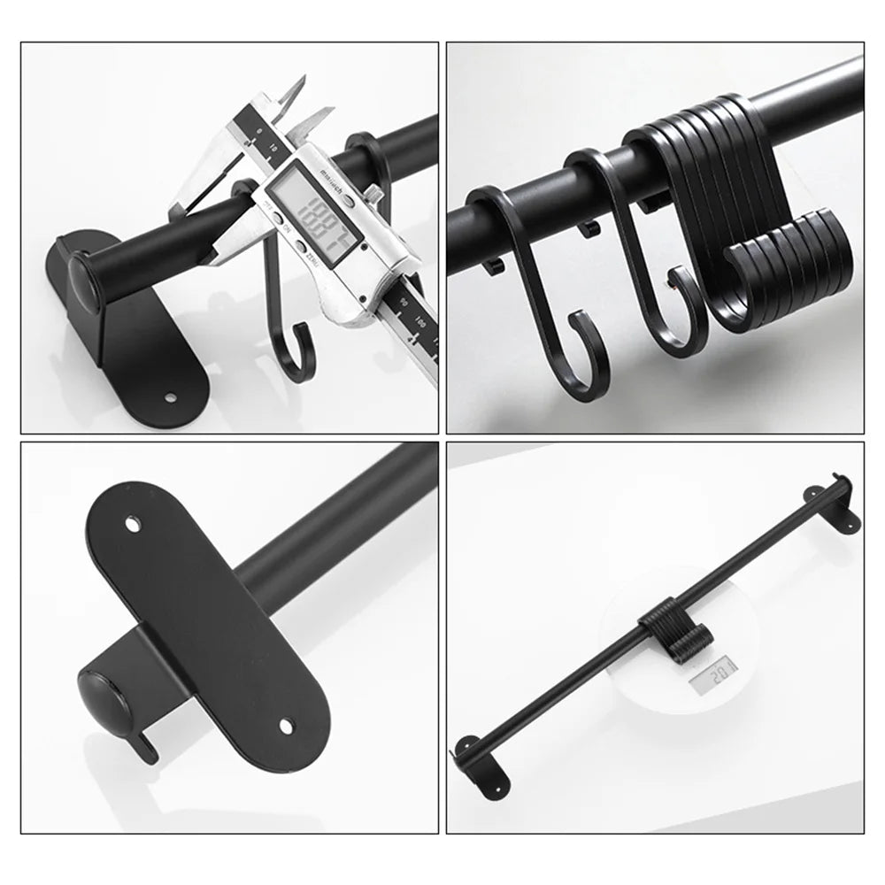Kitchen Organizer Hooks Wall Hangers Rack Aluminum for Kitchen Utensils Knife Holder Cutting Board Spoon Lid Storage Accessories