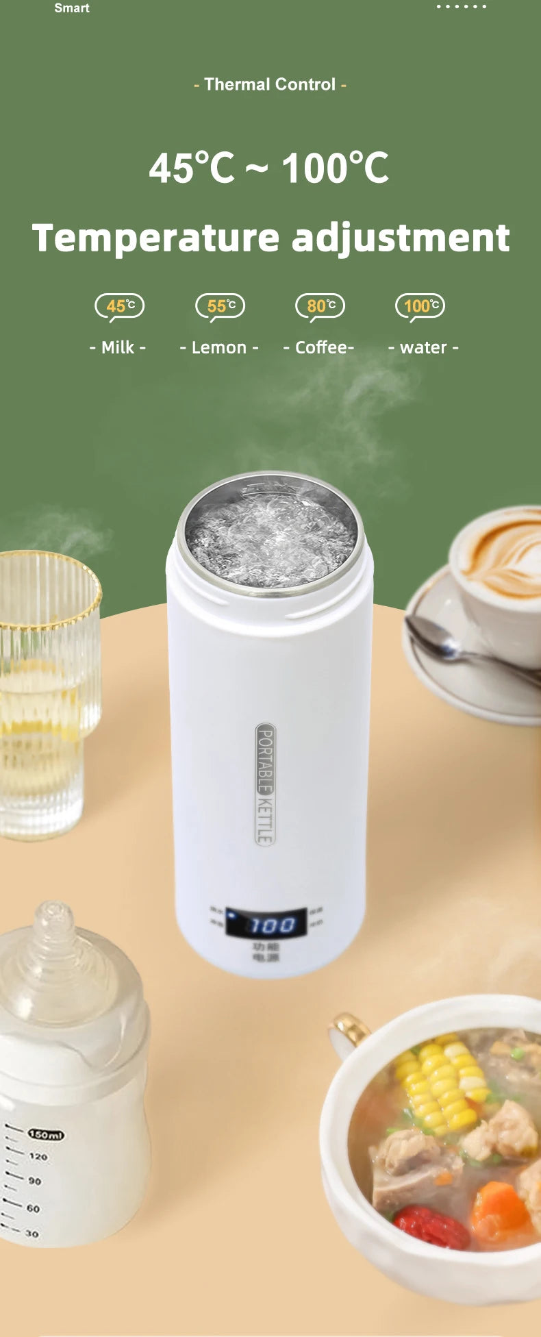 Electric Kettle Travel Boil Water