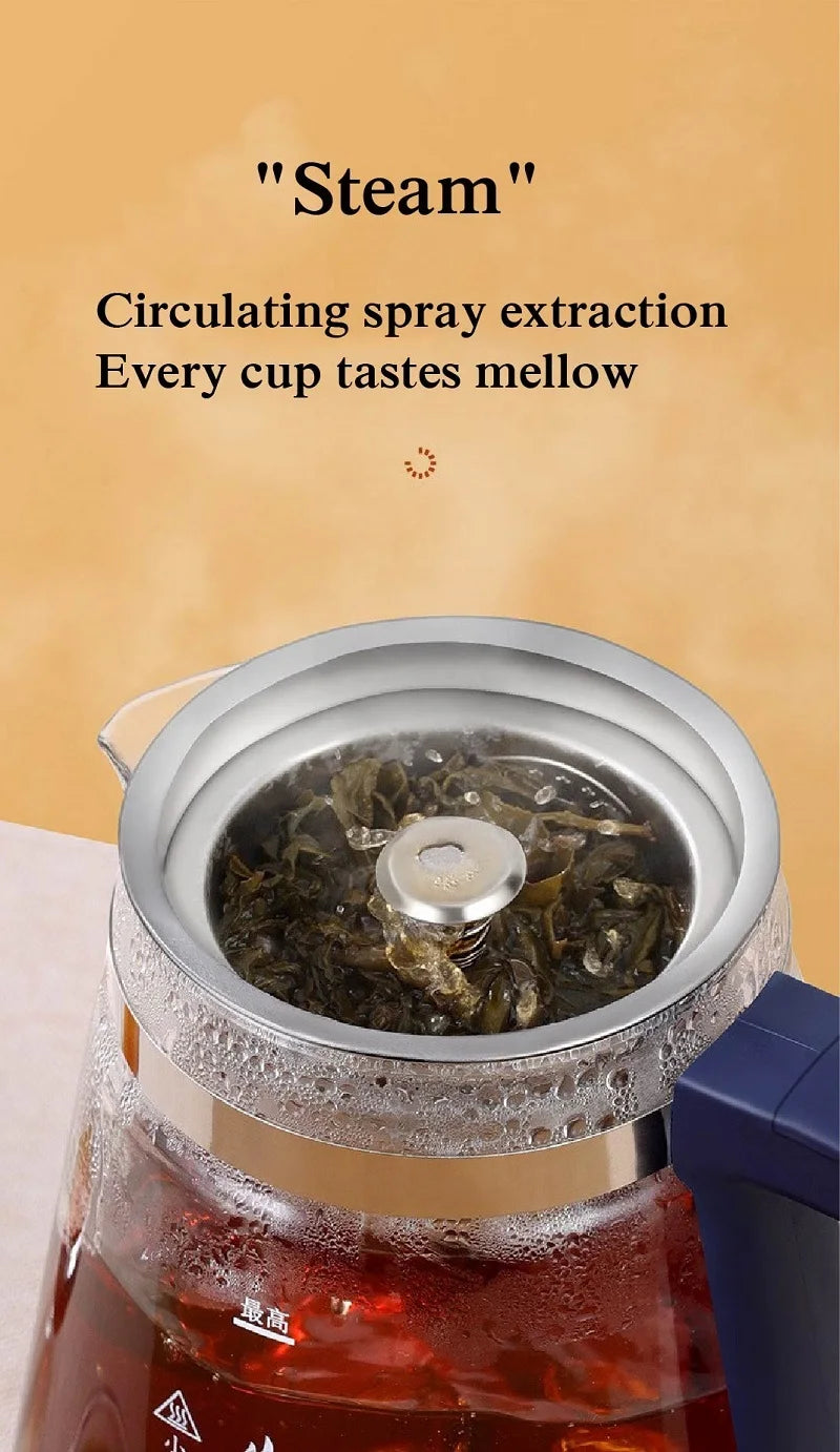 1L Electric Kettle Heat-resistant Glass Tea Infuser Pot With Filter  Automatic Steam Spray Borosilicate glass Teapot Health Pot