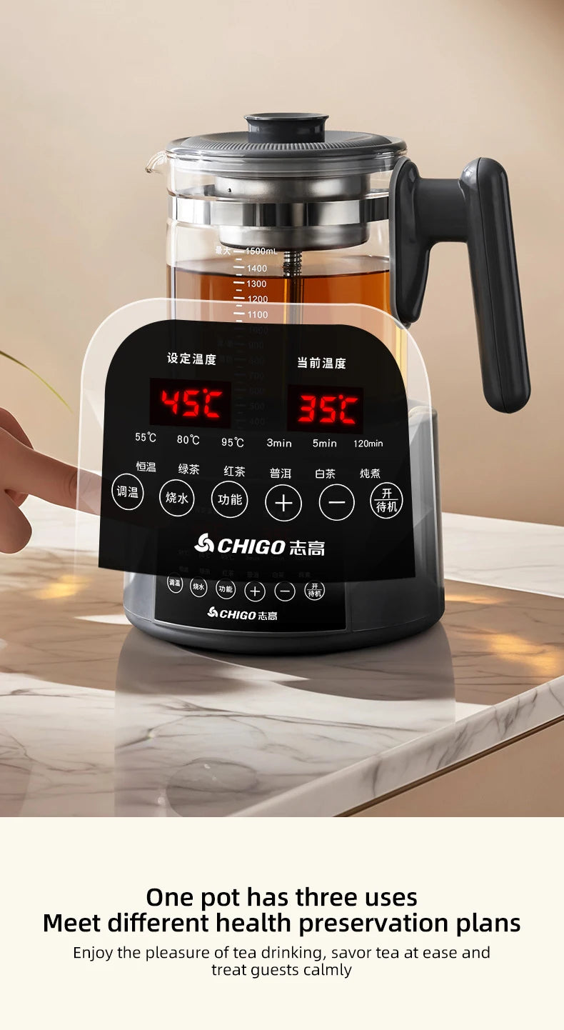 1500ml Steam Spray Tea Kettle Baby Constant Temperature Milk Regulator Multifunctional Electric Kettle 72h Thermostatic Kettle