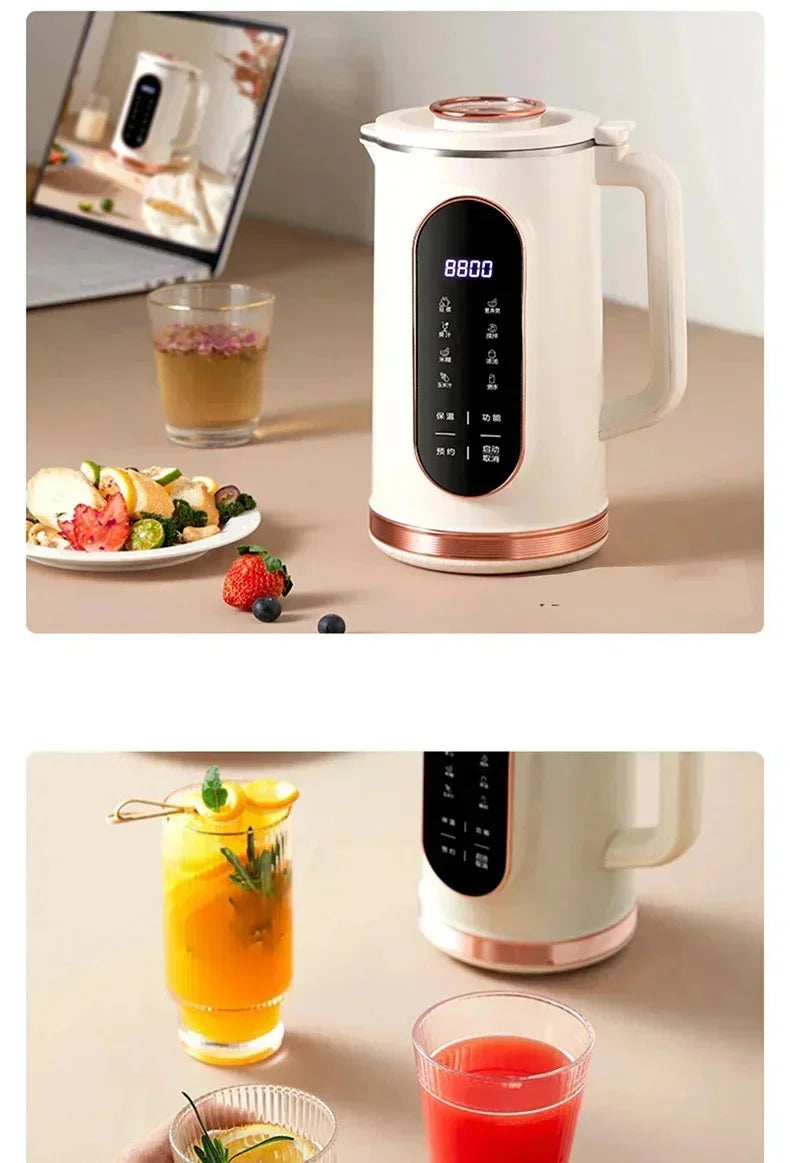 220V 1500ml Soybean Milk Machine 10-leaf Blade Breakfast Machine Electric Juicer Blender Mixer Wall Breaking Machine