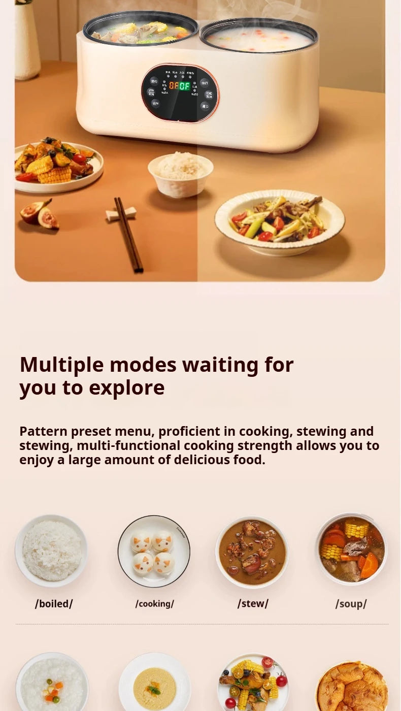 Double Gallbladder Electric Rice Cooker Multifunctional Fully Automatic Intelligent Hot Pot Steamer