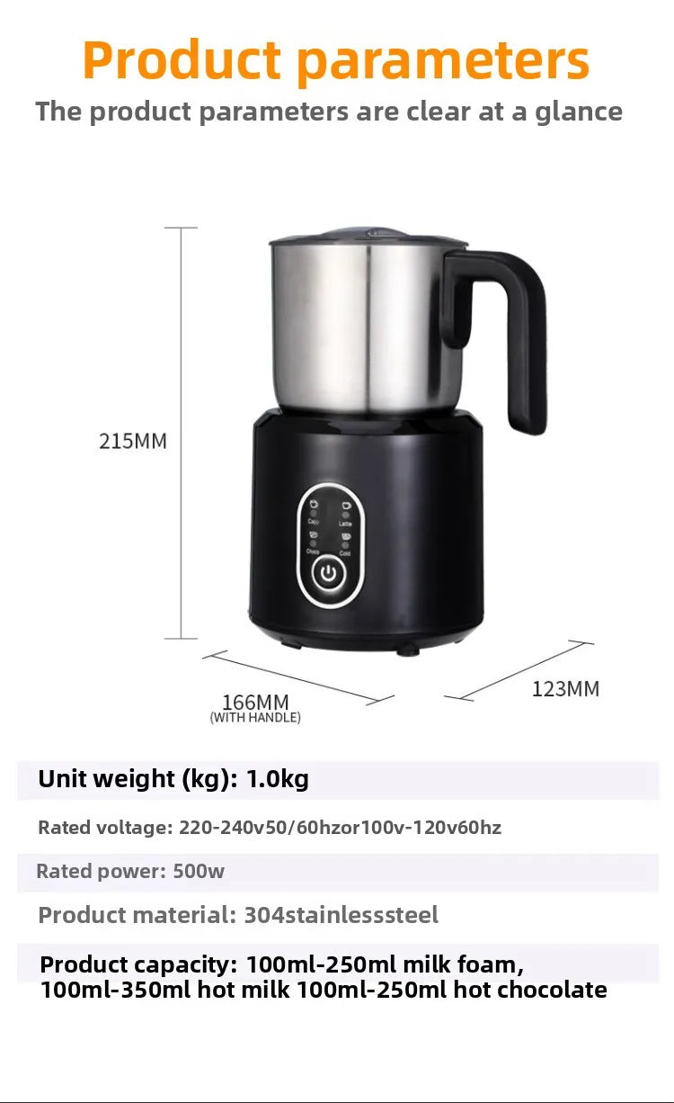 Automatic Stainless Steel Milk Frother Electric