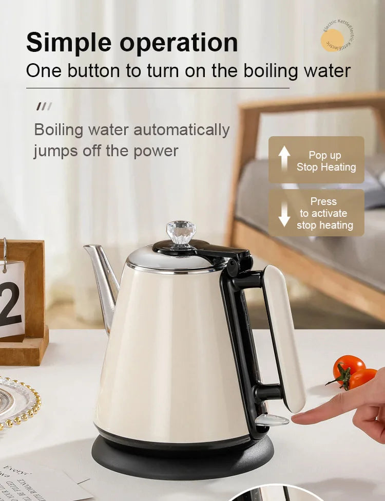 DMWD 1.2L Mini Electric kettle Portable water Heater Teapot Coffee warmer Anti-scald Stainless Steel kettle Automatic power off