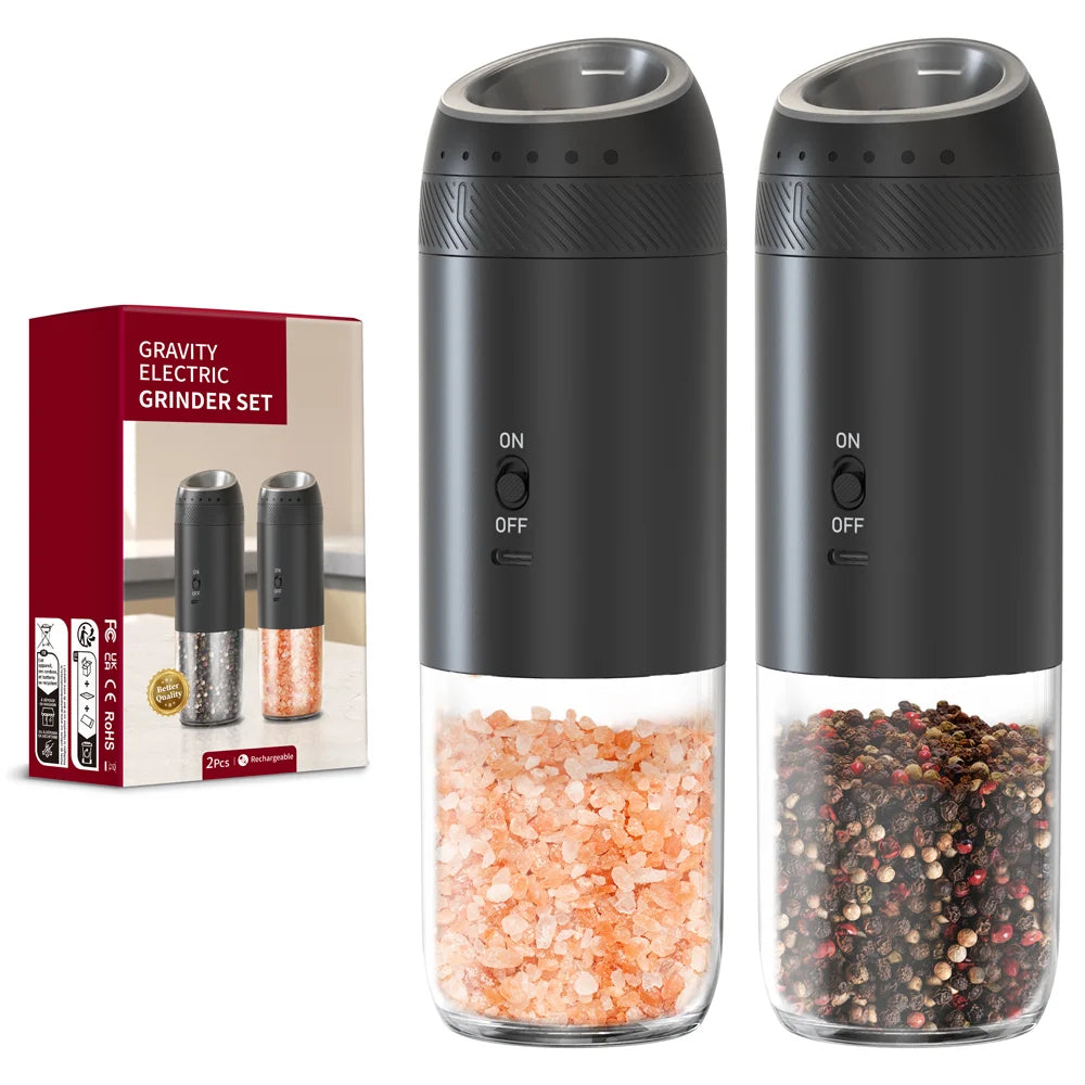Electric Salt And Pepper Grinder with LED Light