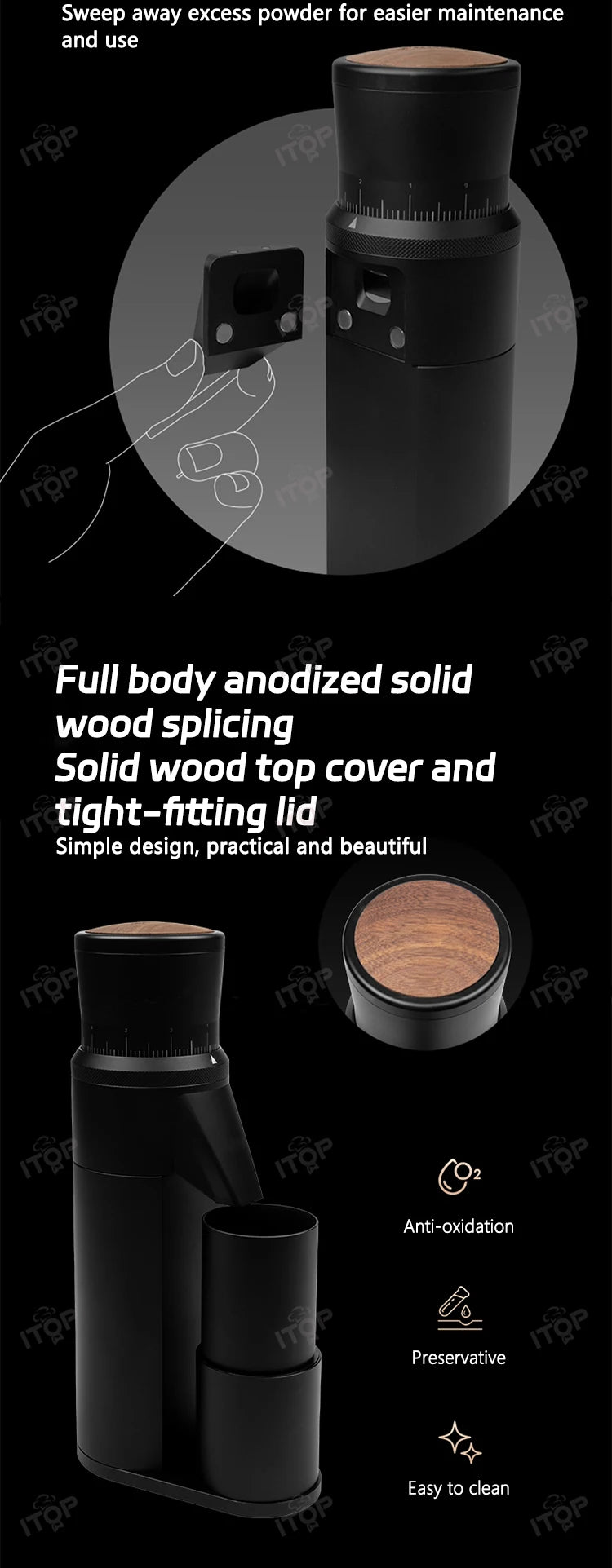 Coffee Grinder 48mm 7-core Stainless