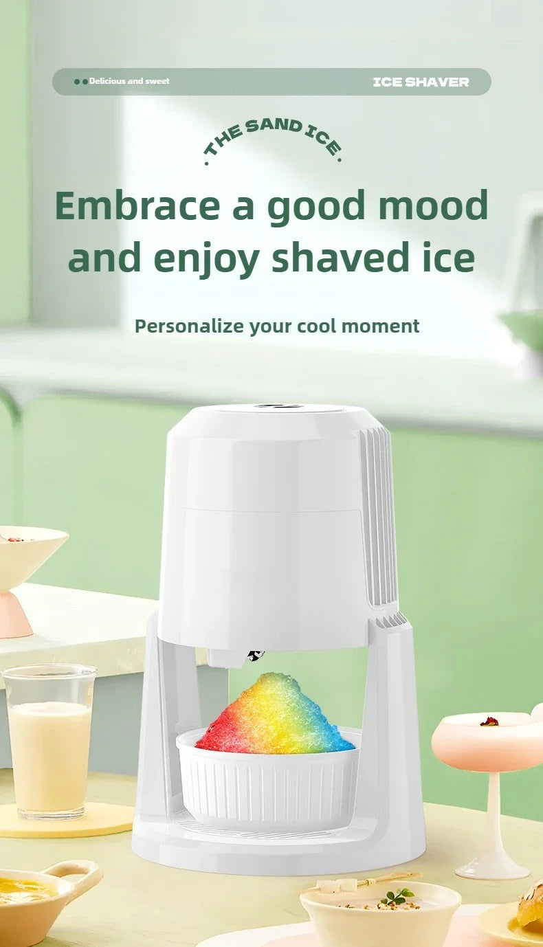 Automatic Ice shavers Small household electric Shaved Ice Machine two speed Adjustable ice shaving machine 220V 110V Ice Crusher