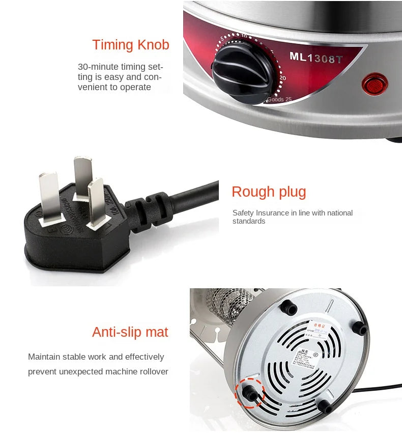 Electric Smokeless Vertical BBQ Grill Making Machine Meat Rotary Kebab Skewer Machine